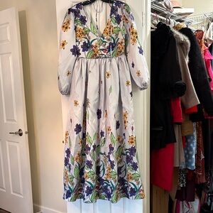Floral Elegance Long Sleeve Dress